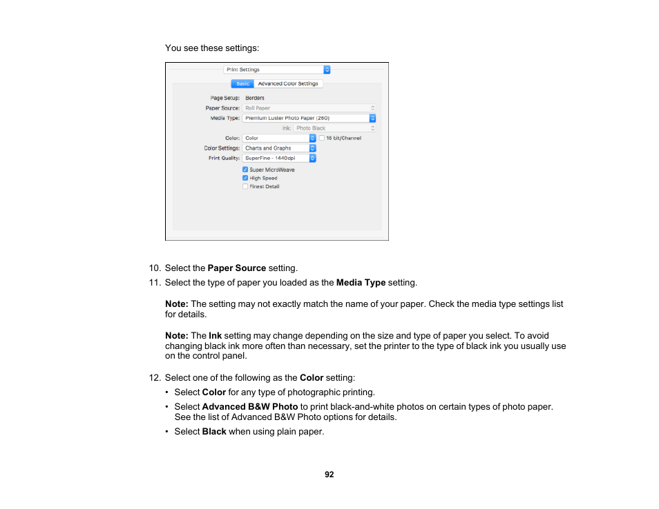 Epson SureColor P5000 Commercial Edition 17" Wide-Format Inkjet Printer User Manual | Page 92 / 198