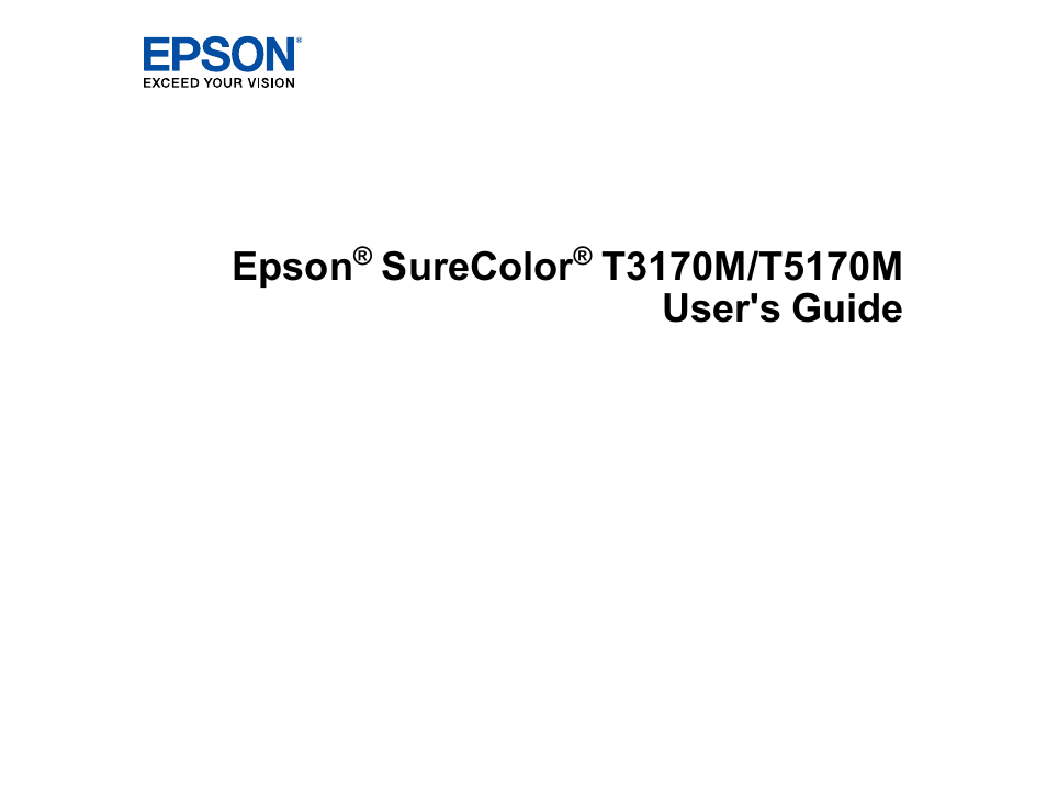 Epson SureColor T3170M 24" Wireless Printer, Scanner & Copier User Manual | 274 pages