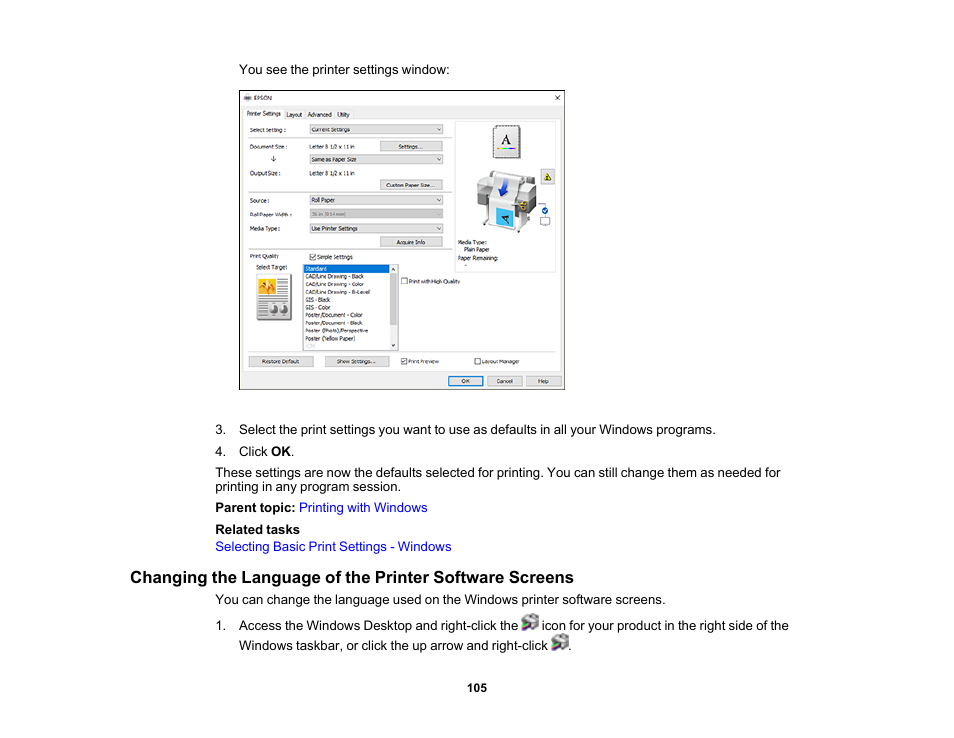 Epson SureColor T3170M 24" Wireless Printer, Scanner & Copier User Manual | Page 105 / 274