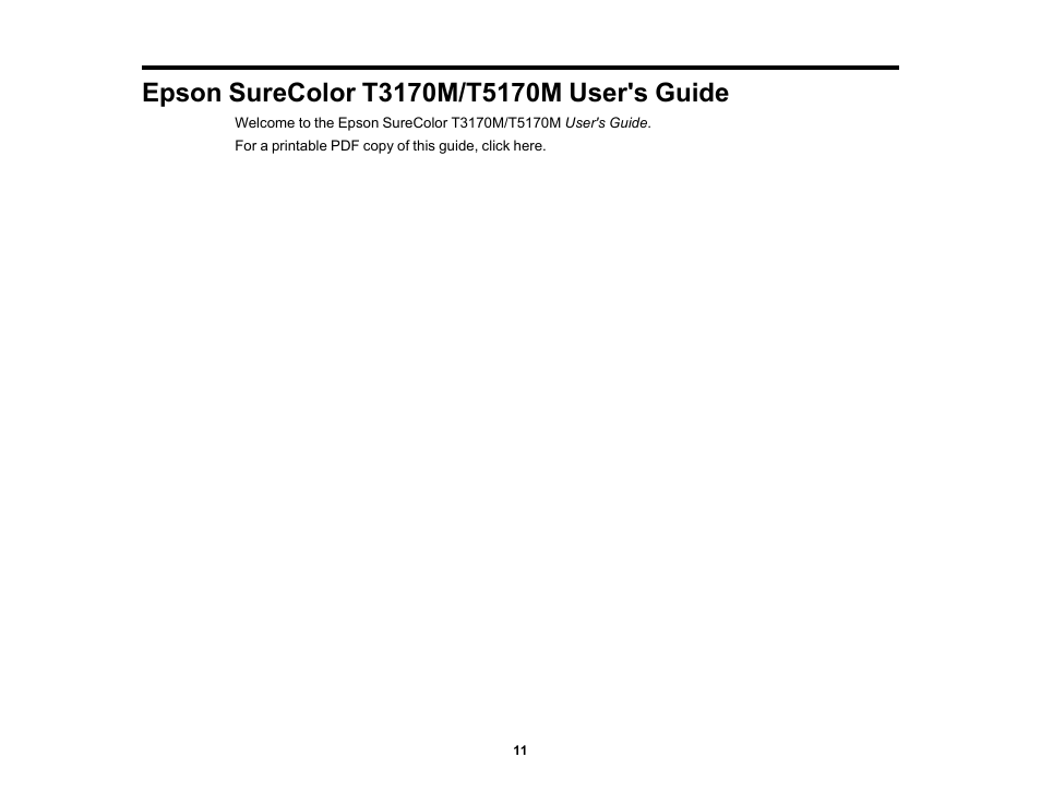 Epson surecolor t3170m/t5170m user's guide | Epson SureColor T3170M 24