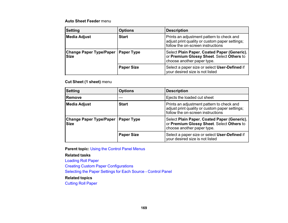 Epson SureColor T3170M 24" Wireless Printer, Scanner & Copier User Manual | Page 169 / 274