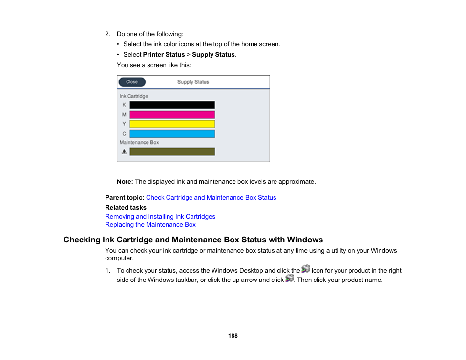 Epson SureColor T3170M 24" Wireless Printer, Scanner & Copier User Manual | Page 188 / 274