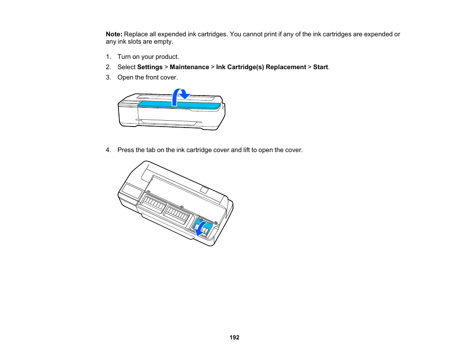 Epson SureColor T3170M 24" Wireless Printer, Scanner & Copier User Manual | Page 192 / 274