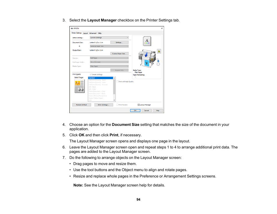 Epson SureColor T3170M 24" Wireless Printer, Scanner & Copier User Manual | Page 94 / 274