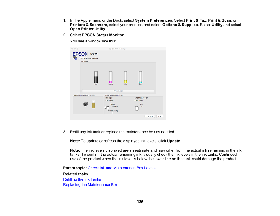 Epson SureColor T3170x 24" Desktop Printer User Manual | Page 139 / 216