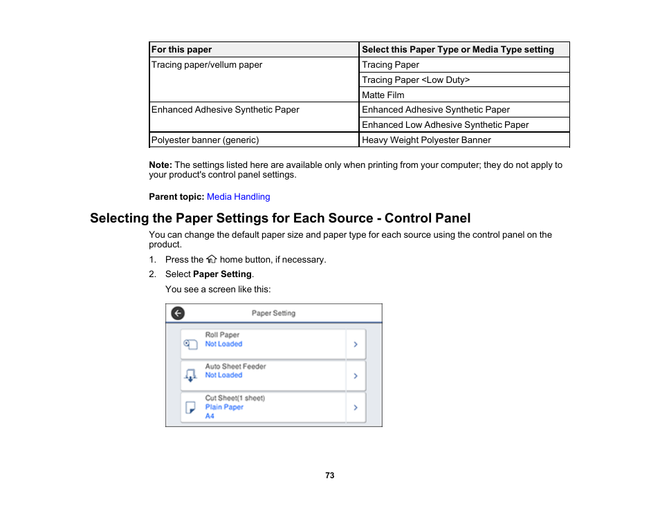 Epson SureColor T3170x 24" Desktop Printer User Manual | Page 73 / 216