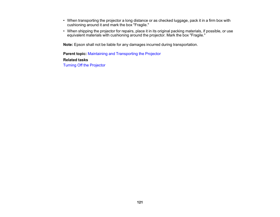 Epson Home Cinema 3800 HDR Pixel-Shift 4K UHD 3LCD Home Theater Projector User Manual | Page 121 / 164