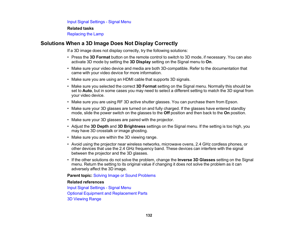 Epson Home Cinema 3800 HDR Pixel-Shift 4K UHD 3LCD Home Theater Projector User Manual | Page 132 / 164