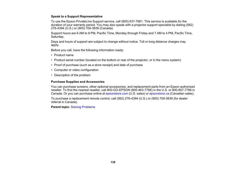 Epson Home Cinema 3800 HDR Pixel-Shift 4K UHD 3LCD Home Theater Projector User Manual | Page 138 / 164