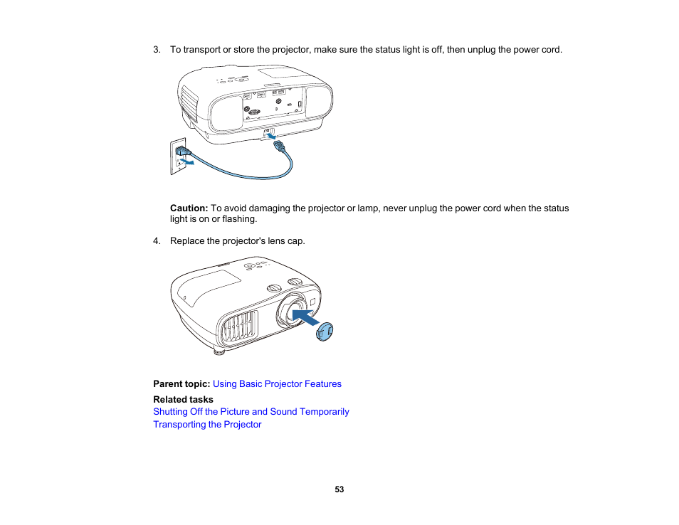 Epson Home Cinema 3800 HDR Pixel-Shift 4K UHD 3LCD Home Theater Projector User Manual | Page 53 / 164