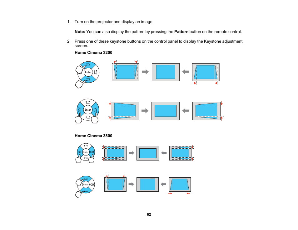 Epson Home Cinema 3800 HDR Pixel-Shift 4K UHD 3LCD Home Theater Projector User Manual | Page 62 / 164