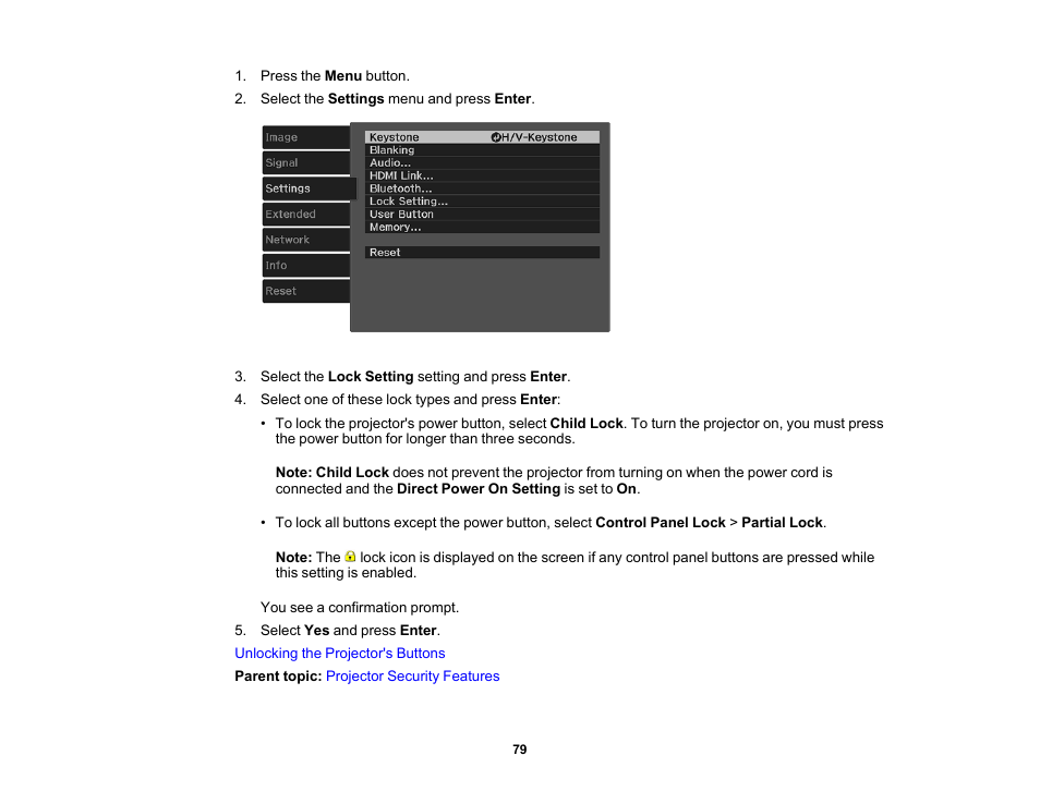 Epson Home Cinema 3800 HDR Pixel-Shift 4K UHD 3LCD Home Theater Projector User Manual | Page 79 / 164