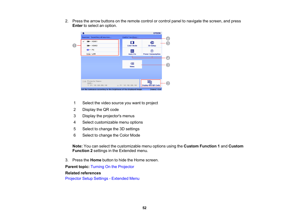 Epson Home Cinema 4010 Pixel-Shifted UHD 3LCD Home Theater Projector User Manual | Page 52 / 166