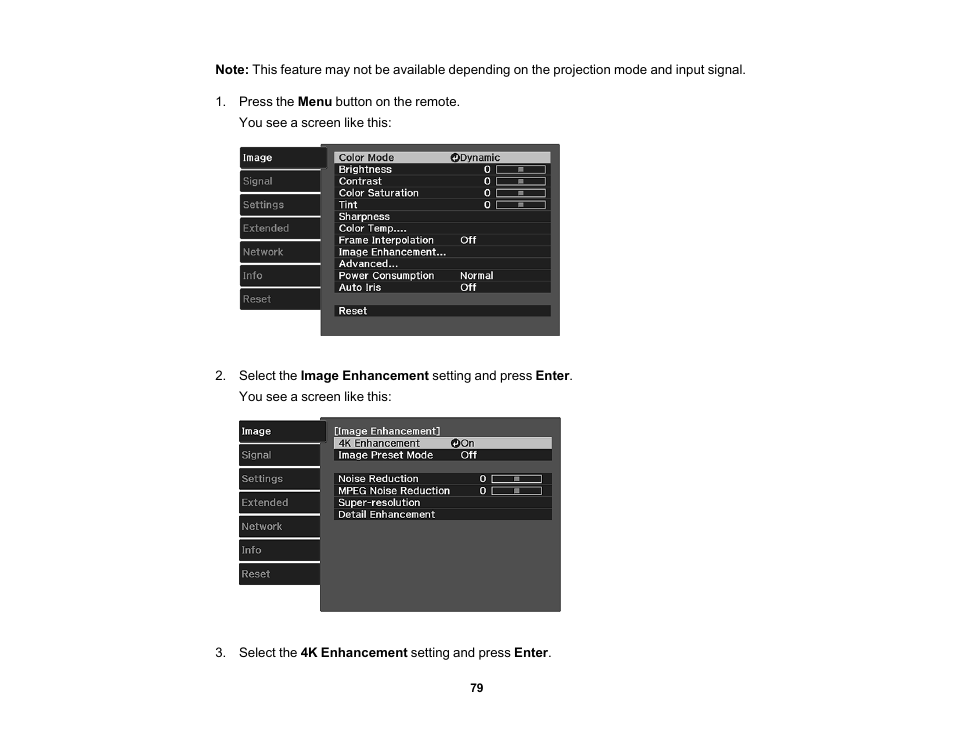 Epson Home Cinema 4010 Pixel-Shifted UHD 3LCD Home Theater Projector User Manual | Page 79 / 166