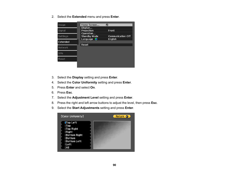 Epson Home Cinema 4010 Pixel-Shifted UHD 3LCD Home Theater Projector User Manual | Page 90 / 166