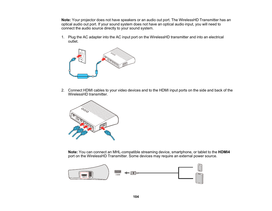 Epson Home Cinema PRO-UHD 5050UB HDR Pixel-Shift 4K UHD 3LCD Home Theater Projector User Manual | Page 104 / 184