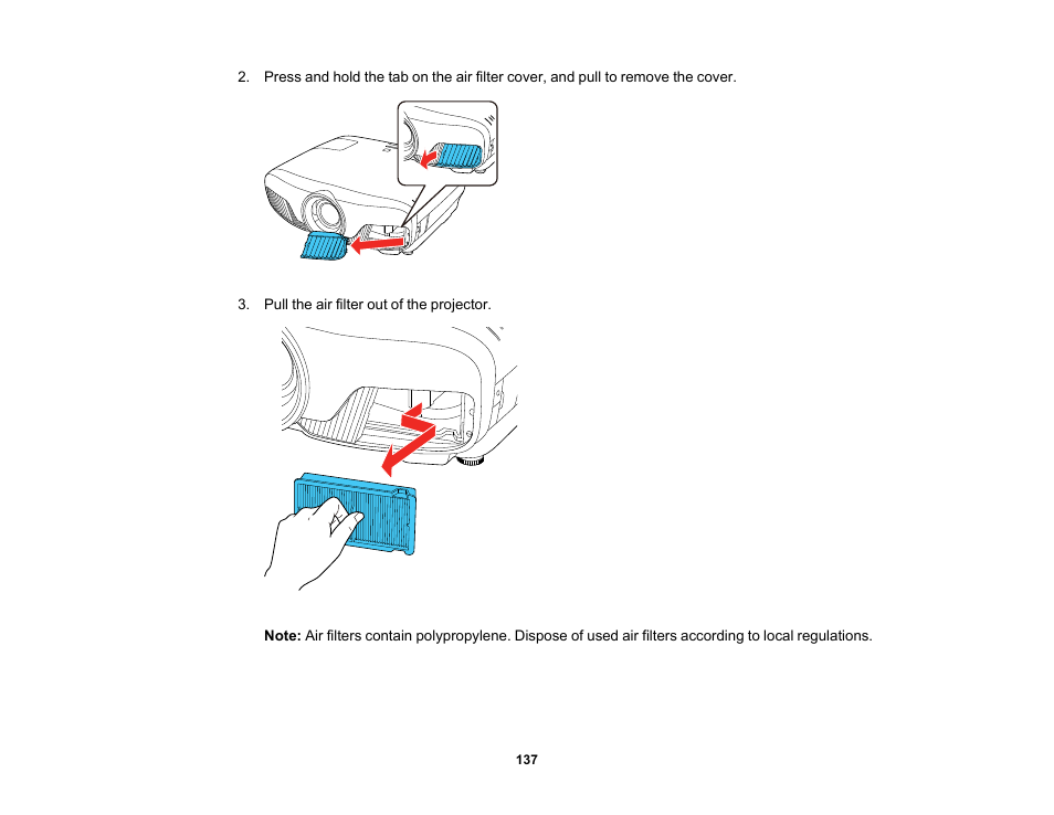Epson Home Cinema PRO-UHD 5050UB HDR Pixel-Shift 4K UHD 3LCD Home Theater Projector User Manual | Page 137 / 184