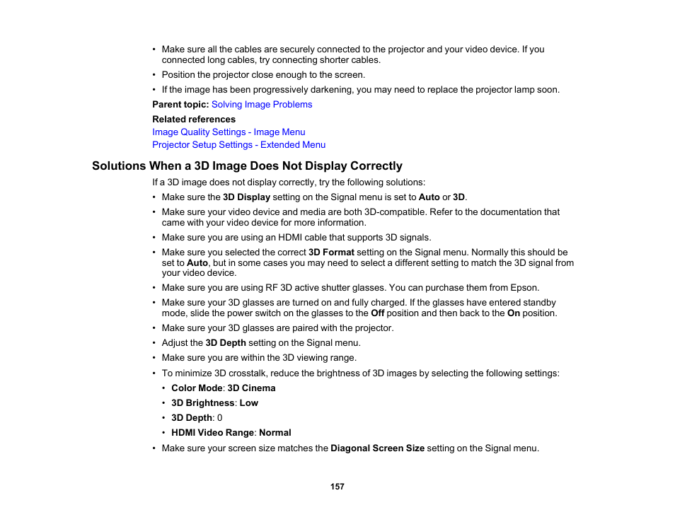 Epson Home Cinema PRO-UHD 5050UB HDR Pixel-Shift 4K UHD 3LCD Home Theater Projector User Manual | Page 157 / 184