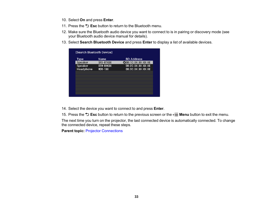 Epson Home Cinema 2200 2700-Lumen Full HD 3LCD Smart Projector (2021 Version) User Manual | Page 33 / 136