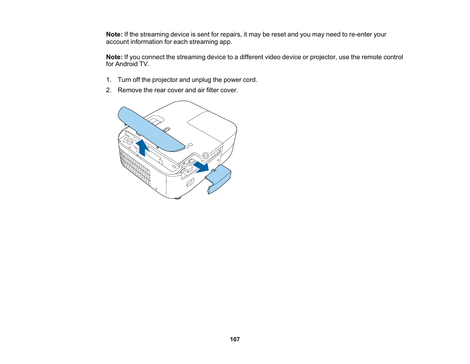 Epson Home Cinema 2350 2800-Lumen Pixel-Shift 4K UHD 3LCD Smart Gaming Projector User Manual | Page 107 / 149