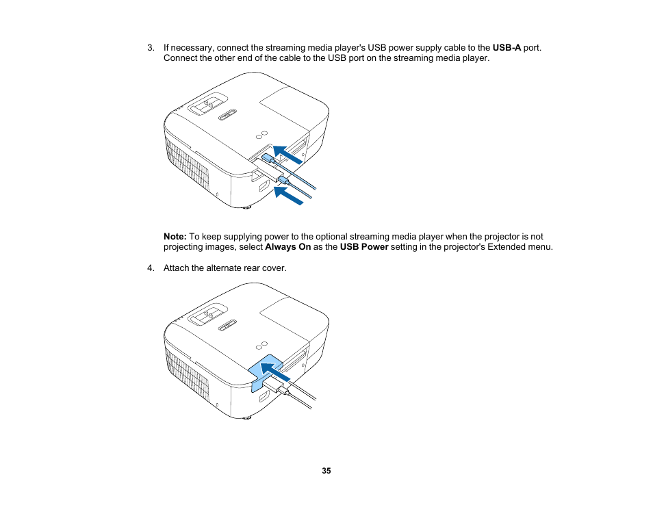 Epson Home Cinema 2350 2800-Lumen Pixel-Shift 4K UHD 3LCD Smart Gaming Projector User Manual | Page 35 / 149