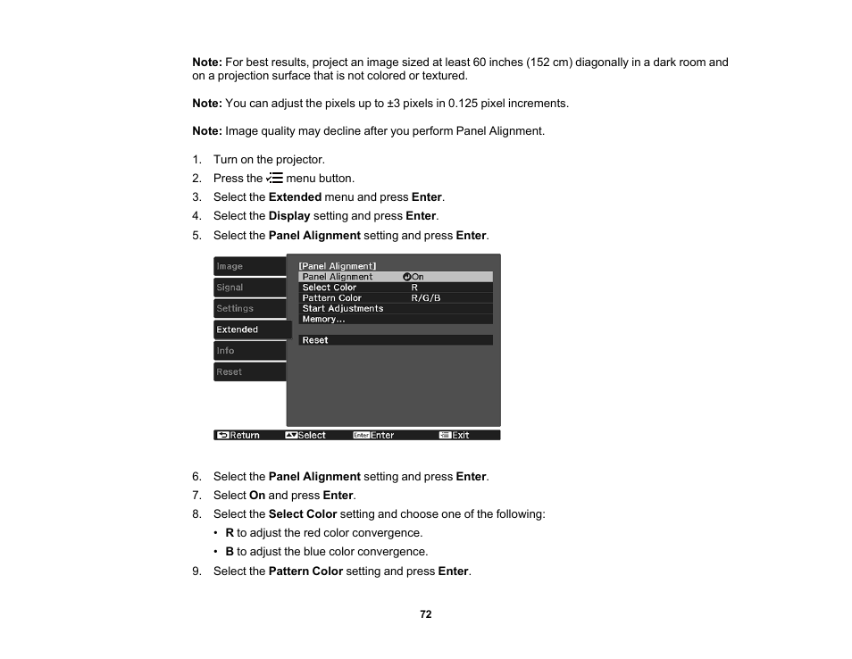Epson Home Cinema 2350 2800-Lumen Pixel-Shift 4K UHD 3LCD Smart Gaming Projector User Manual | Page 72 / 149