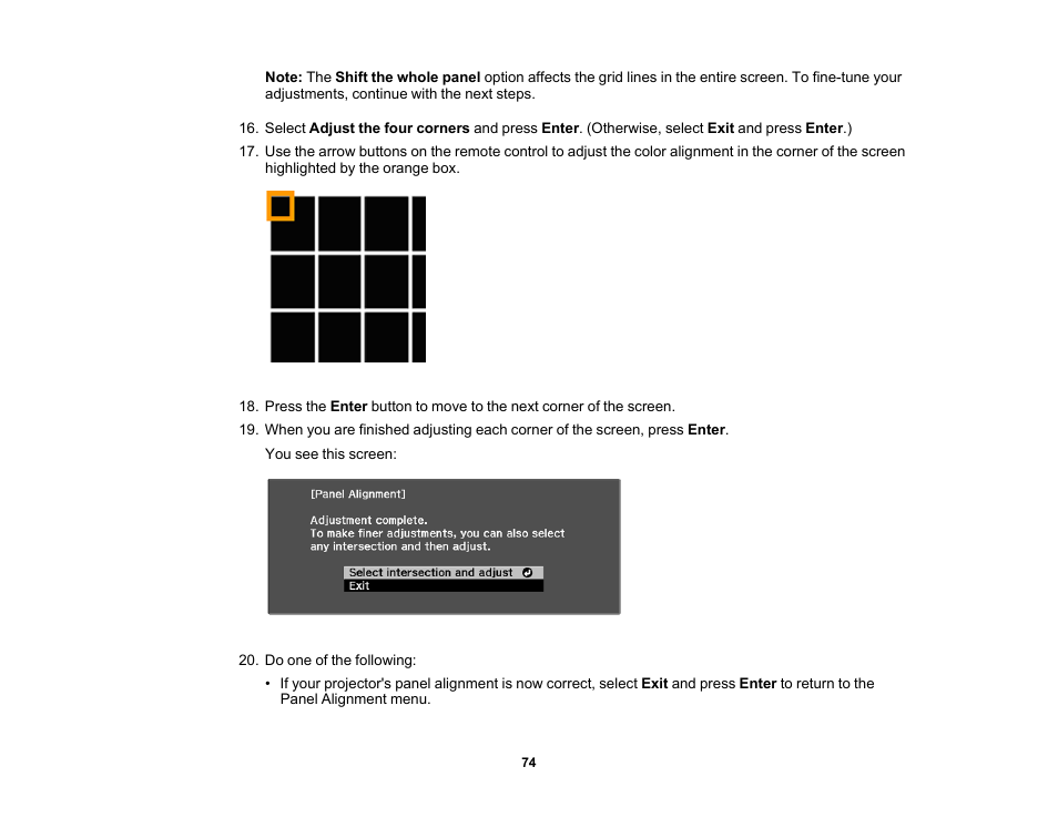 Epson Home Cinema 2350 2800-Lumen Pixel-Shift 4K UHD 3LCD Smart Gaming Projector User Manual | Page 74 / 149