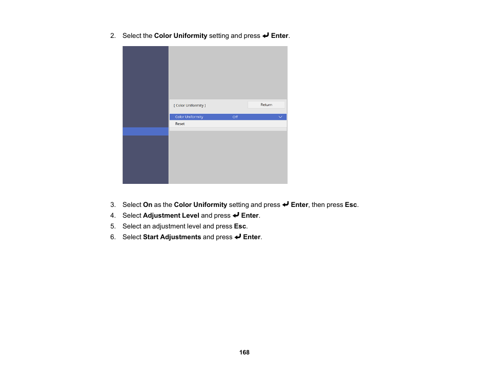 Epson BrightLink 1485Fi 5000-Lumen Pixel-Shift Full HD Ultra-Short Throw 3LCD Interactive Laser Projector User Manual | Page 168 / 395