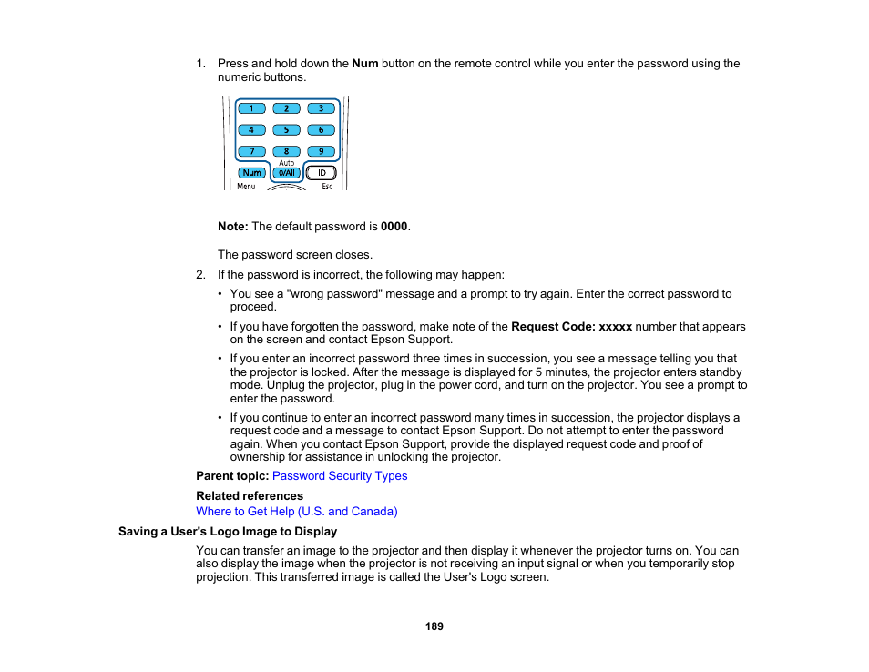 Saving a user's logo image to display | Epson BrightLink 1485Fi 5000-Lumen Pixel-Shift Full HD Ultra-Short Throw 3LCD Interactive Laser Projector User Manual | Page 189 / 395