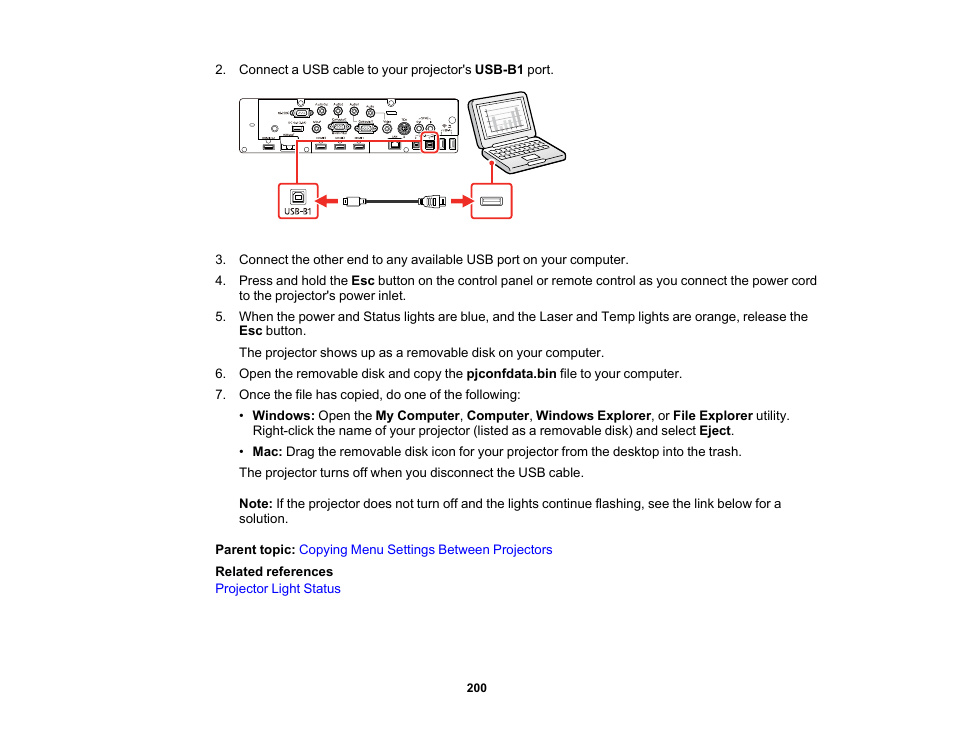 Epson BrightLink 1485Fi 5000-Lumen Pixel-Shift Full HD Ultra-Short Throw 3LCD Interactive Laser Projector User Manual | Page 200 / 395