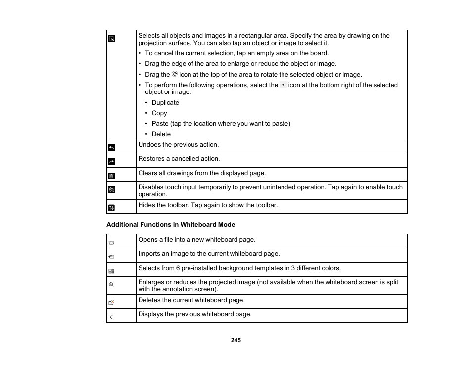 Epson BrightLink 1485Fi 5000-Lumen Pixel-Shift Full HD Ultra-Short Throw 3LCD Interactive Laser Projector User Manual | Page 245 / 395