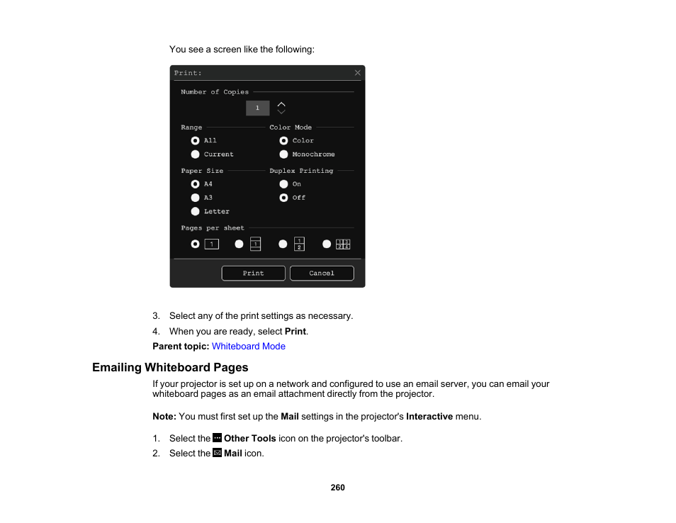 Epson BrightLink 1485Fi 5000-Lumen Pixel-Shift Full HD Ultra-Short Throw 3LCD Interactive Laser Projector User Manual | Page 260 / 395