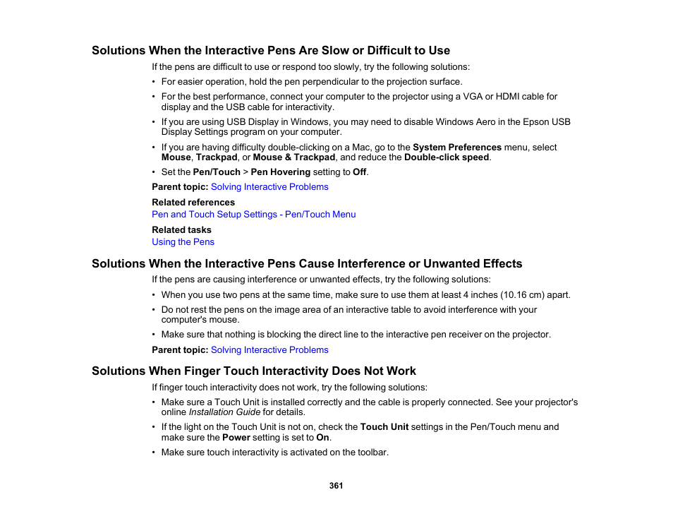 Epson BrightLink 1485Fi 5000-Lumen Pixel-Shift Full HD Ultra-Short Throw 3LCD Interactive Laser Projector User Manual | Page 361 / 395