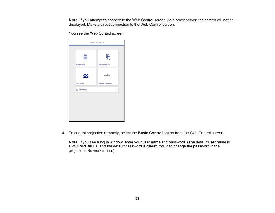 Epson BrightLink 1485Fi 5000-Lumen Pixel-Shift Full HD Ultra-Short Throw 3LCD Interactive Laser Projector User Manual | Page 93 / 395