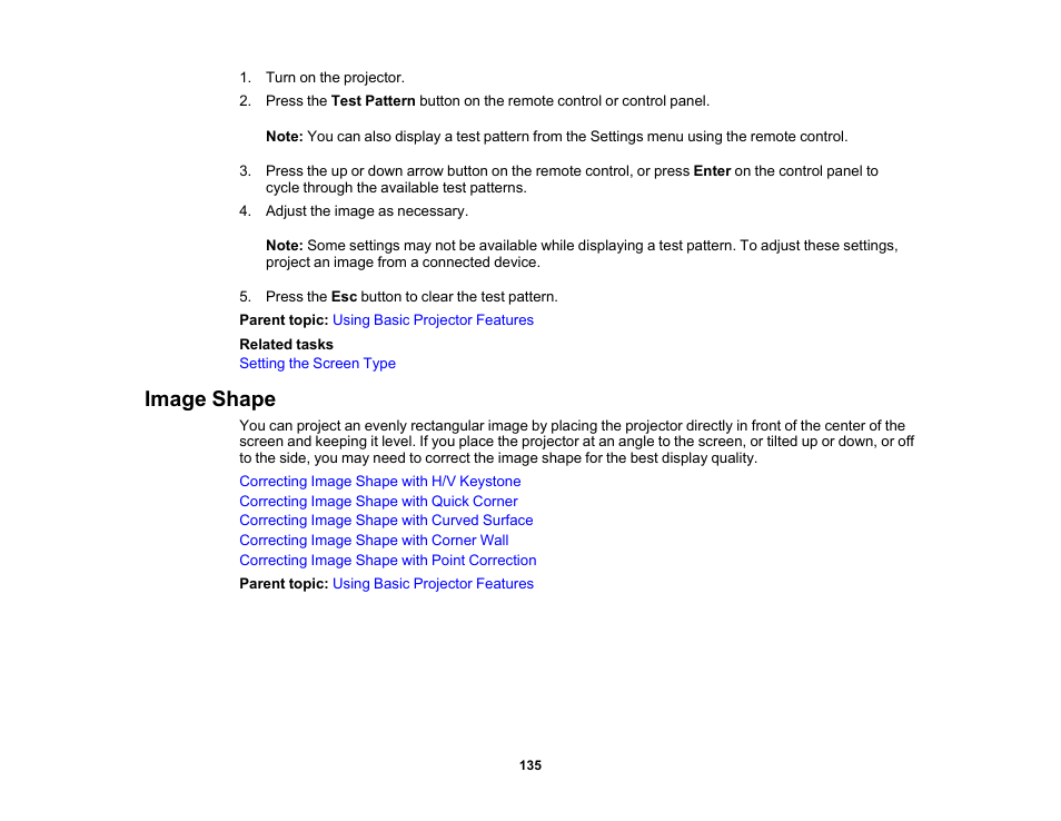 Image shape | Epson Pro L30002UNL 30,000-Lumen HDR Pixel-Shift DCI 4K Laser 3LCD Large Venue Projector (White) User Manual | Page 135 / 347