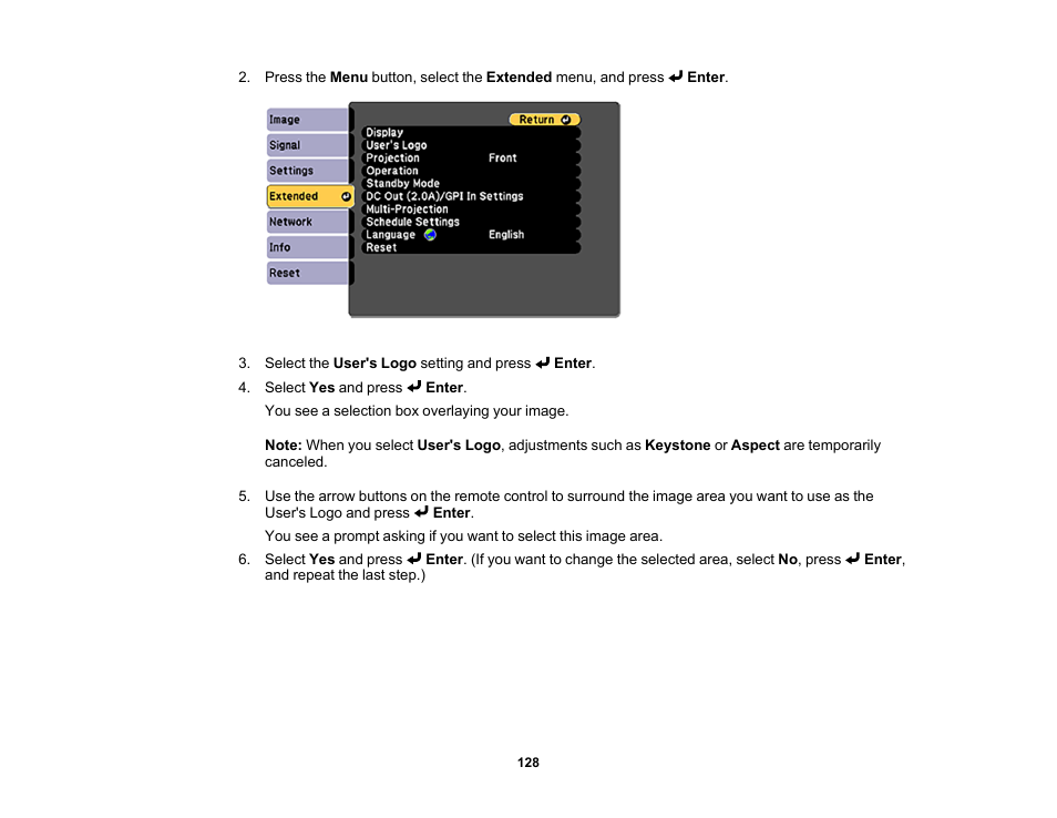 Epson LightScene EV-115 2200-Lumen WXGA Laser 3LCD Projector (Black) User Manual | Page 128 / 210