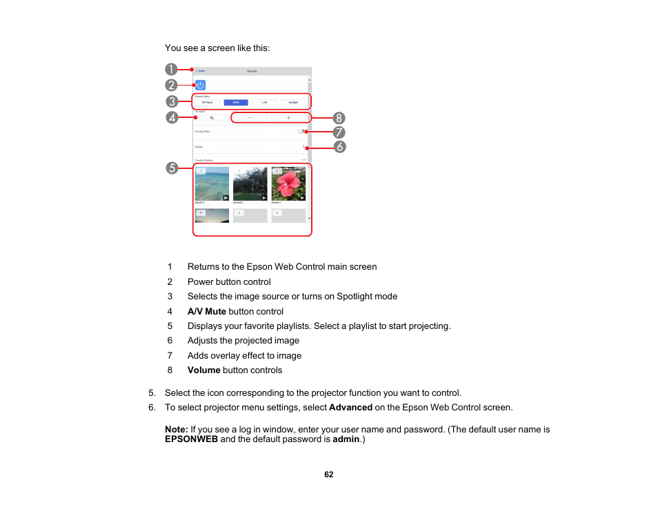 Epson LightScene EV-115 2200-Lumen WXGA Laser 3LCD Projector (Black) User Manual | Page 62 / 210