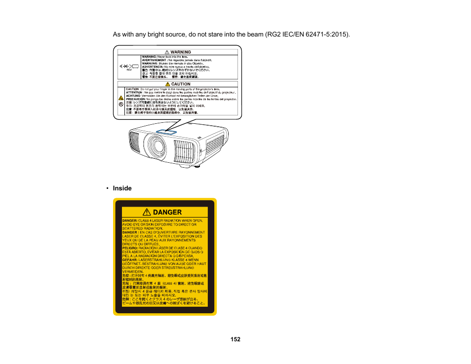 Epson Home Cinema LS11000 2500-Lumen Pixel-Shift 4K UHD Laser 3LCD Projector User Manual | Page 152 / 166