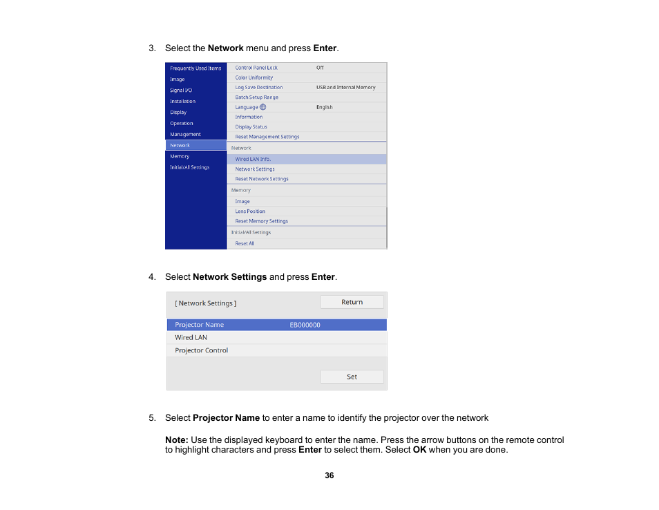 Epson Home Cinema LS11000 2500-Lumen Pixel-Shift 4K UHD Laser 3LCD Projector User Manual | Page 36 / 166