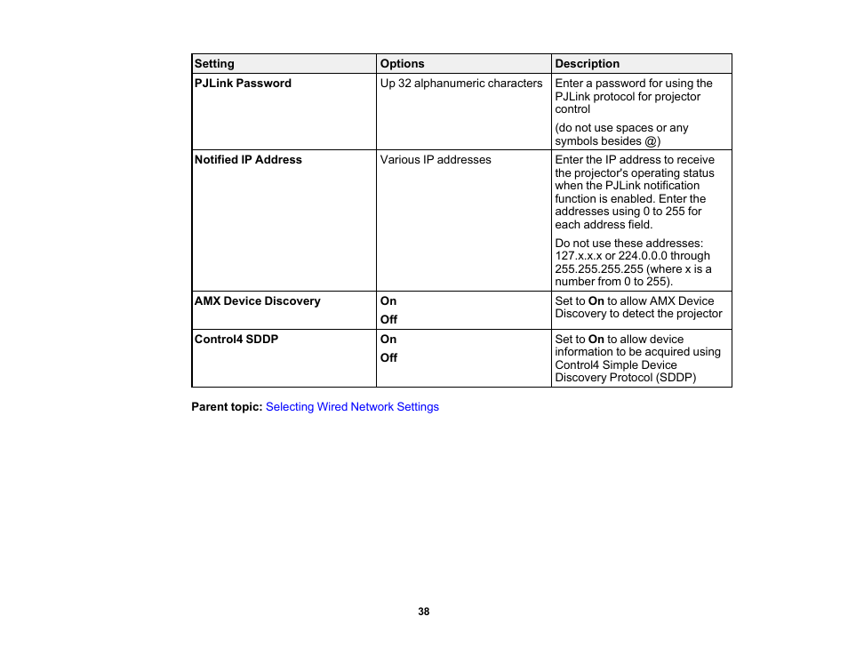 Epson Home Cinema LS11000 2500-Lumen Pixel-Shift 4K UHD Laser 3LCD Projector User Manual | Page 38 / 166