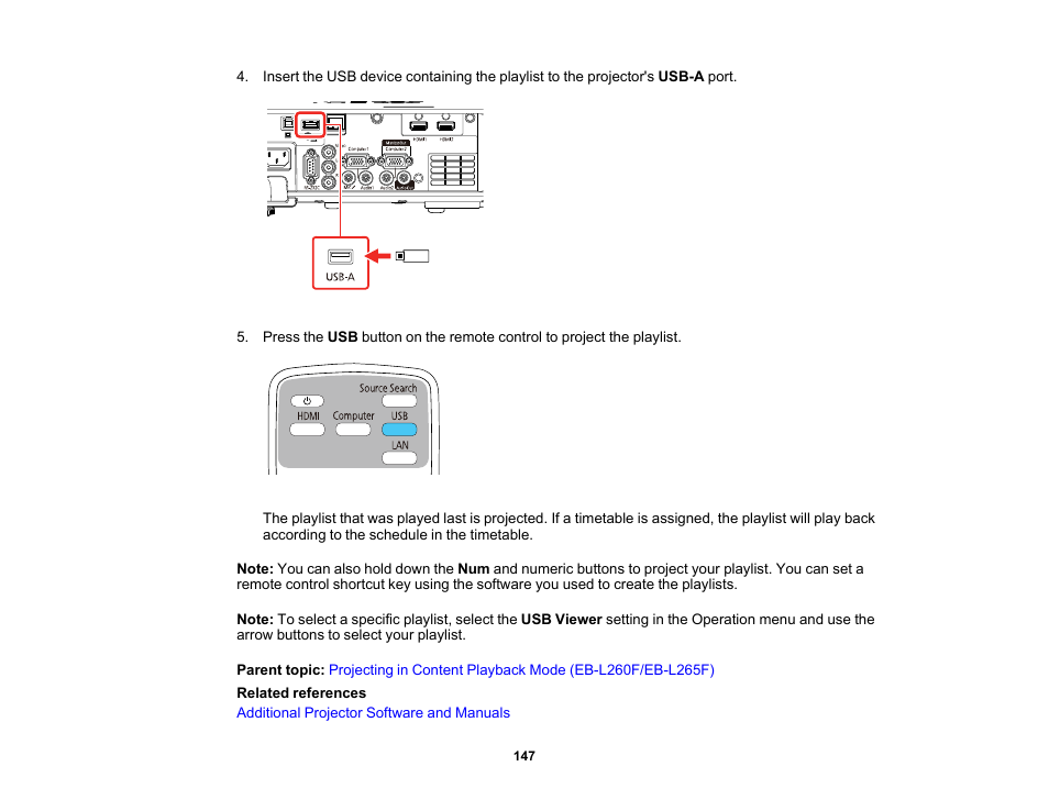 Epson PowerLite L265F 4600-Lumen Full HD Laser 3LCD Projector (Black) User Manual | Page 147 / 306