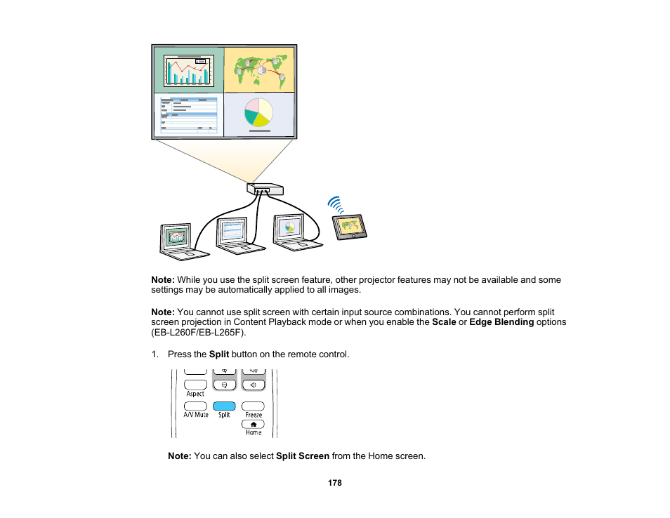 Epson PowerLite L265F 4600-Lumen Full HD Laser 3LCD Projector (Black) User Manual | Page 178 / 306