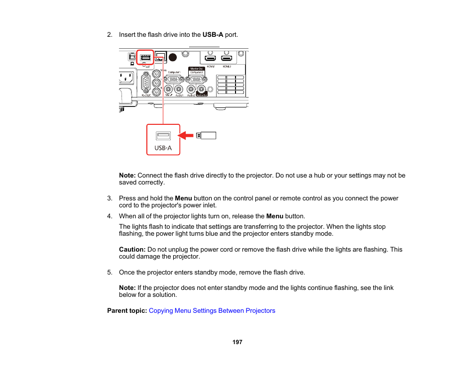 Epson PowerLite L265F 4600-Lumen Full HD Laser 3LCD Projector (Black) User Manual | Page 197 / 306