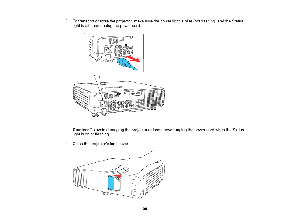 Epson PowerLite L265F 4600-Lumen Full HD Laser 3LCD Projector (Black) User Manual | Page 98 / 306