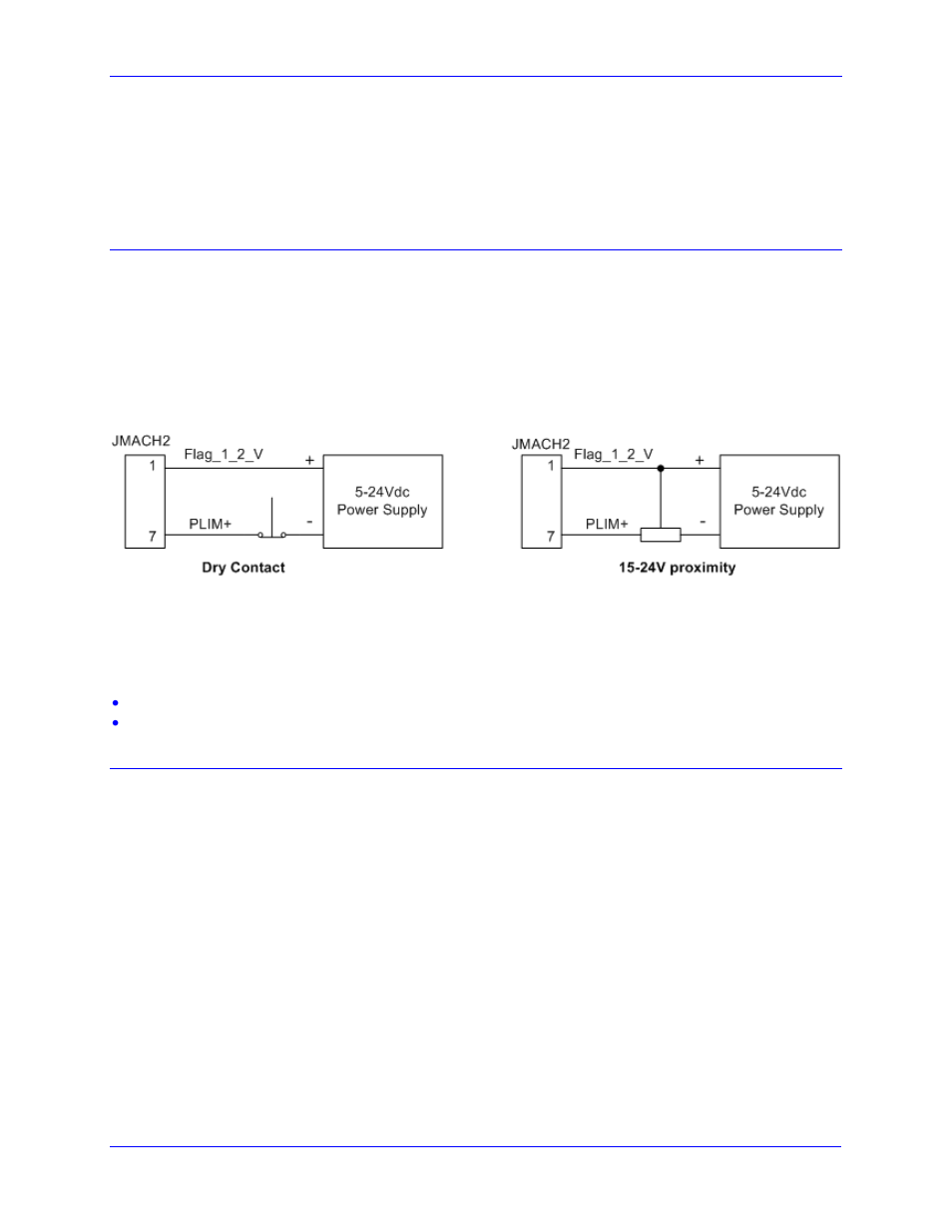 Flags power supply, Types of overtravel limits, Home switches | Incremental encoder connection, Overtravel limits and home switches, Motor signals connections | Delta Tau PMAC2A-PC/104 User Manual | Page 20 / 70