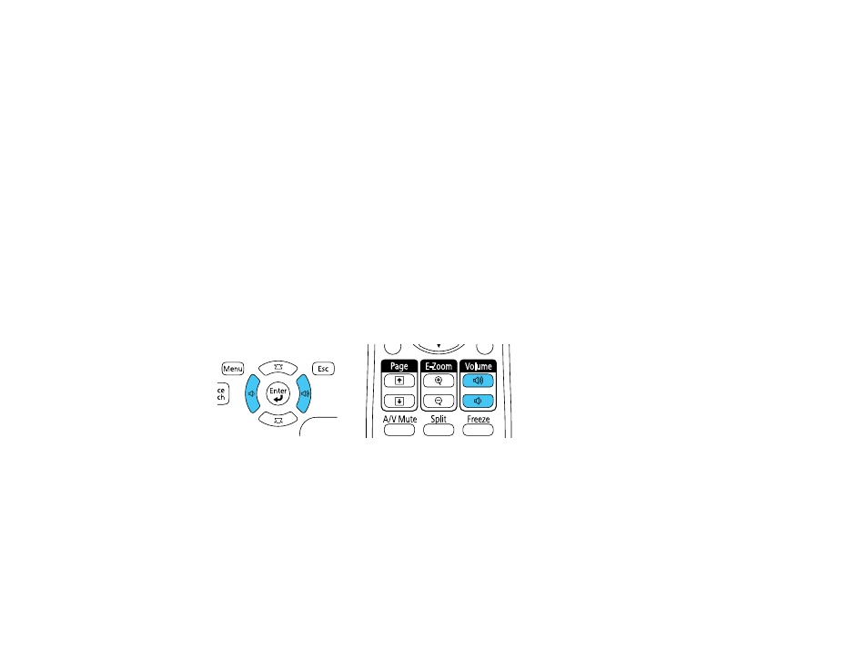 Controlling the volume with the volume buttons, Projecting a pc free presentation | Epson PowerLite 2250U 5000-Lumen WUXGA 3LCD Projector User Manual | Page 123 / 299