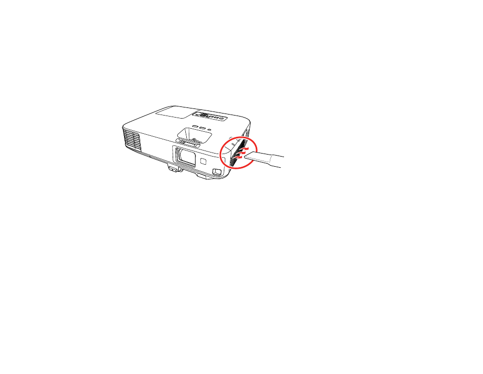 Cleaning the air filter and vents, Replacing the air filter | Epson PowerLite 2250U 5000-Lumen WUXGA 3LCD Projector User Manual | Page 183 / 299