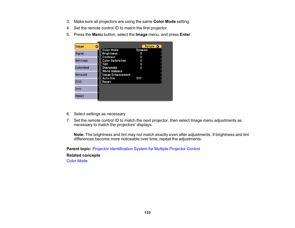 Epson PowerLite 1288 4000-Lumen Full HD 3LCD Projector with Wi-Fi User Manual | Page 133 / 234