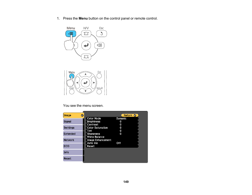 Epson PowerLite 1288 4000-Lumen Full HD 3LCD Projector with Wi-Fi User Manual | Page 149 / 234