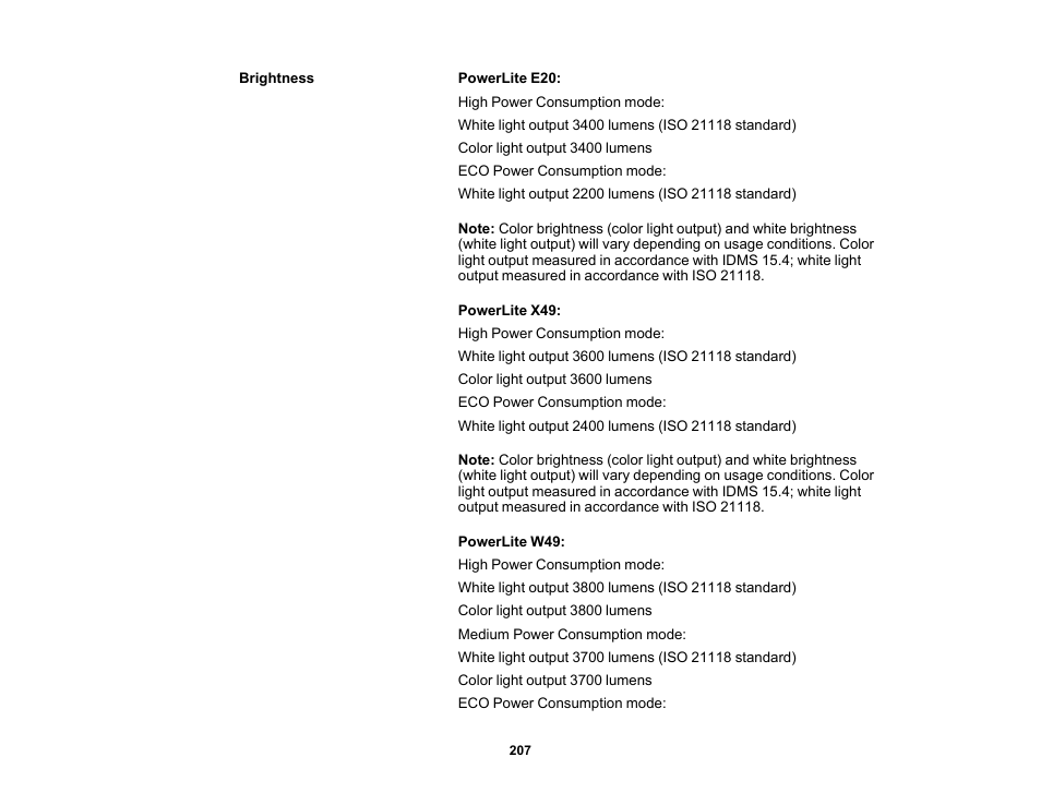 Epson PowerLite 1288 4000-Lumen Full HD 3LCD Projector with Wi-Fi User Manual | Page 207 / 234